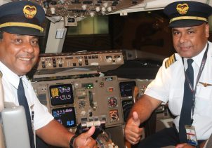 Air Niugini sibling Pilots flying together