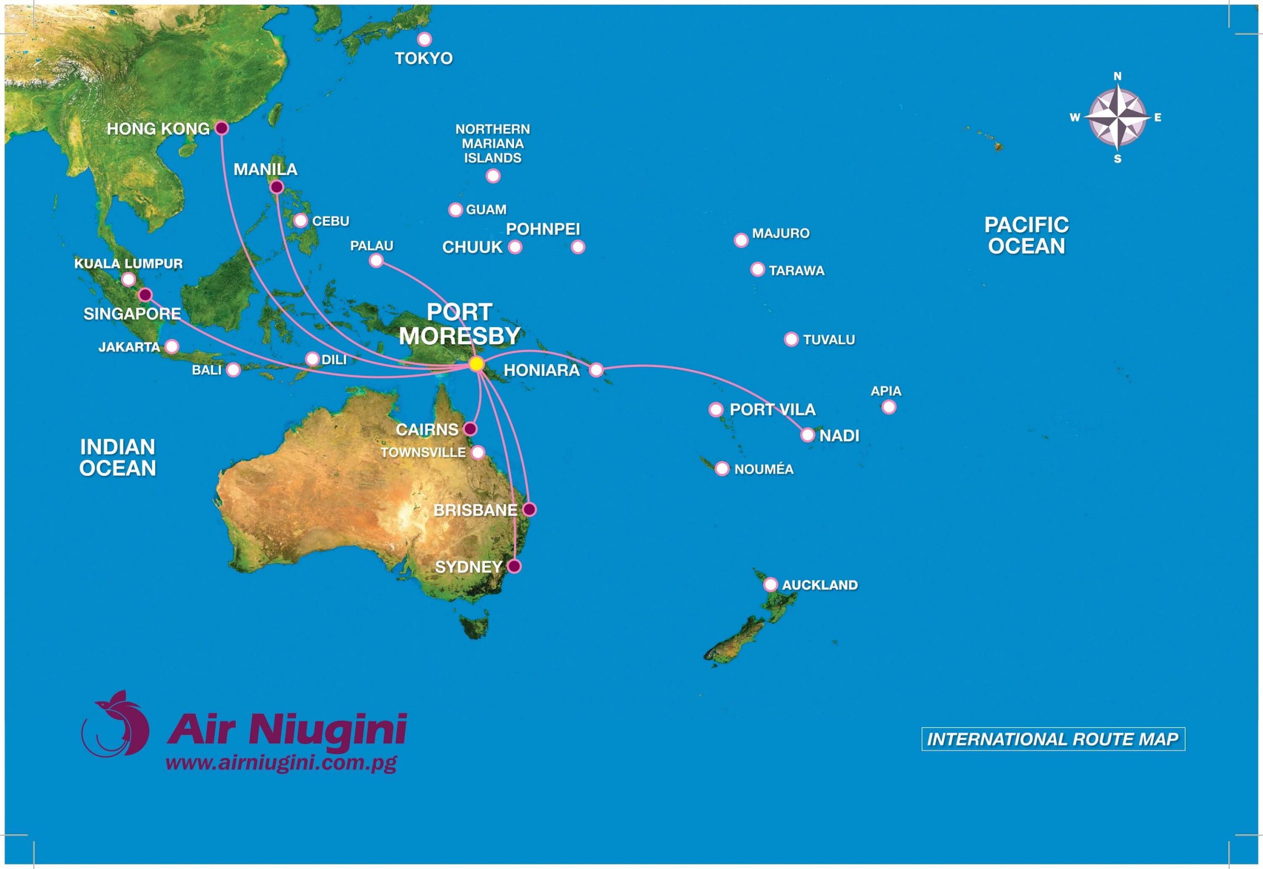 Air Niugini | Papua New Guinea's National Airline | Route Maps