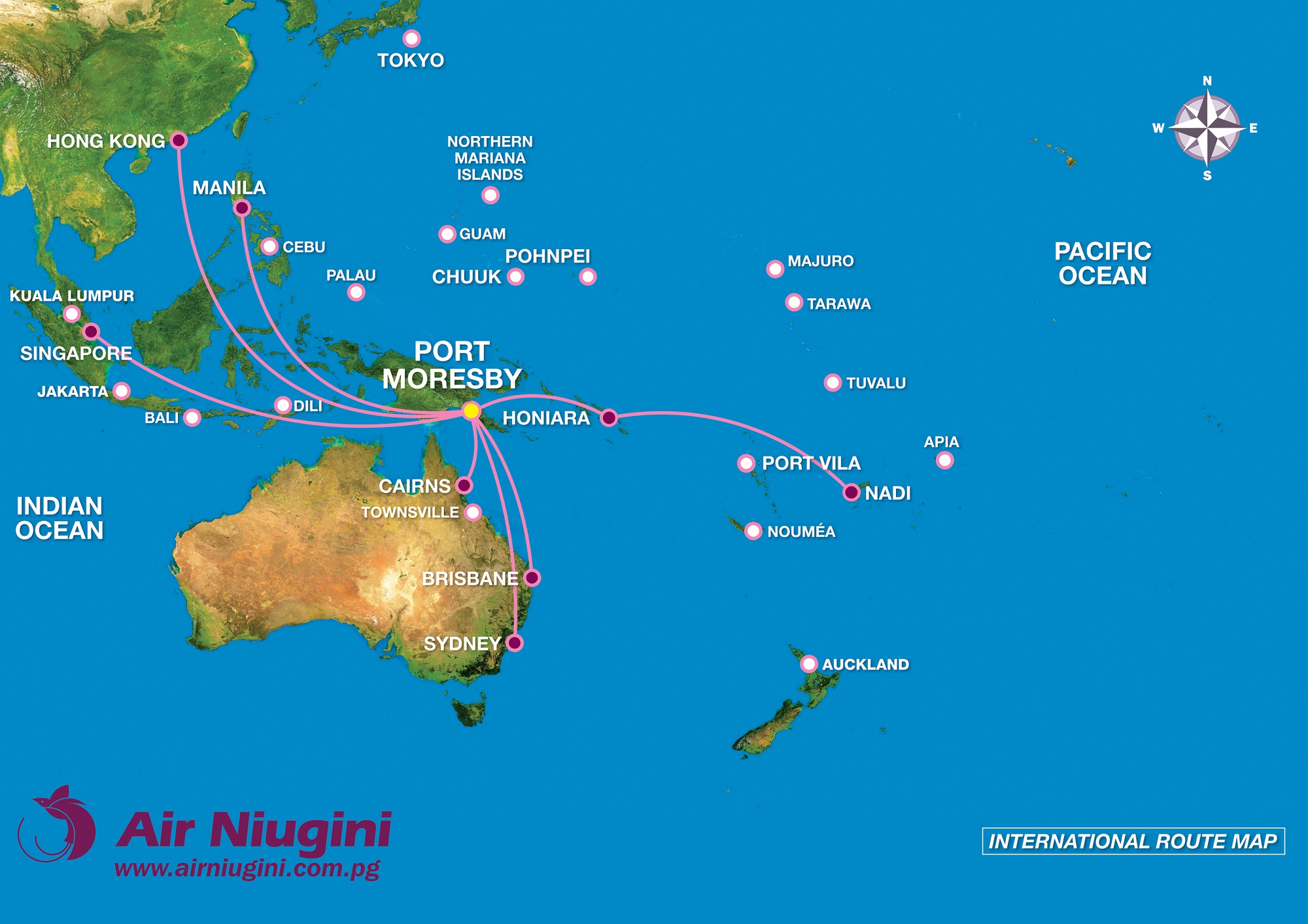 Air Niugini | Papua New Guinea's National Airline | Route Maps