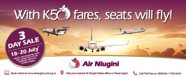 crazy sale promotions for Air Niugini